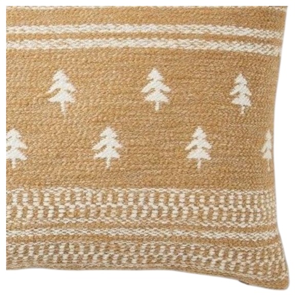 Threshold x Studio McGee Oversized Lumbar Woven Tree Pillow Camel/Cream 34x14 - Picture 2 of 7